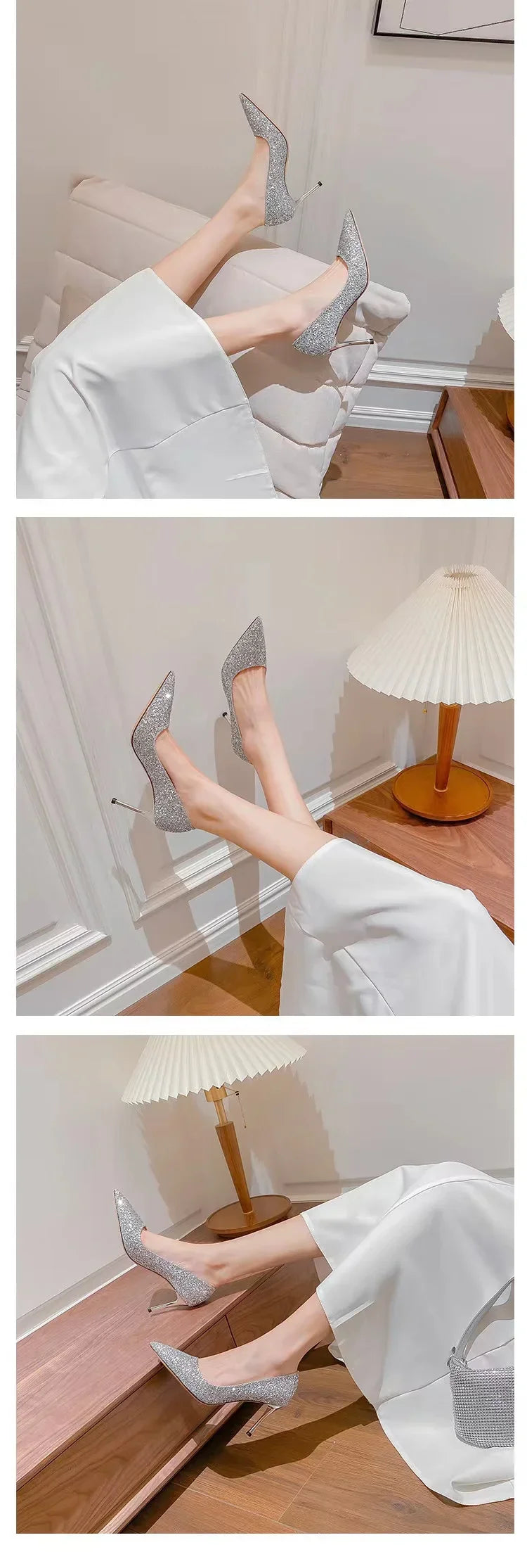 Gloria | Scarpe da sposa con tacco alto da donna, colore oro
