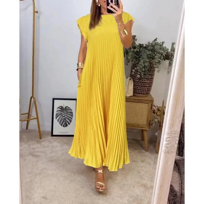 Edith™ | Abito Maxi a Pieghe