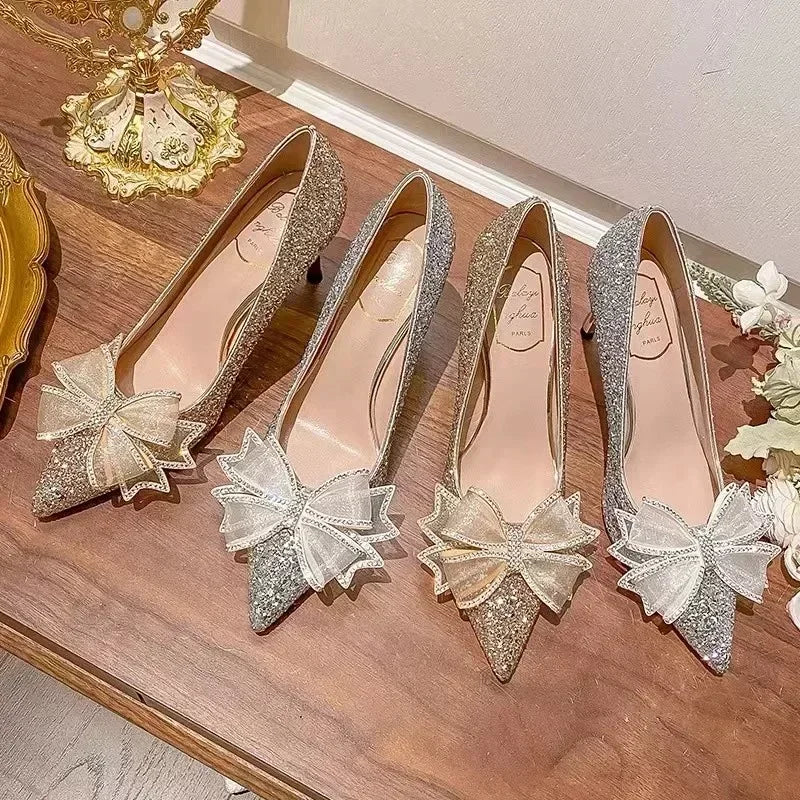 Gloria  | Scarpe da sposa con tacco alto da donna, colore oro